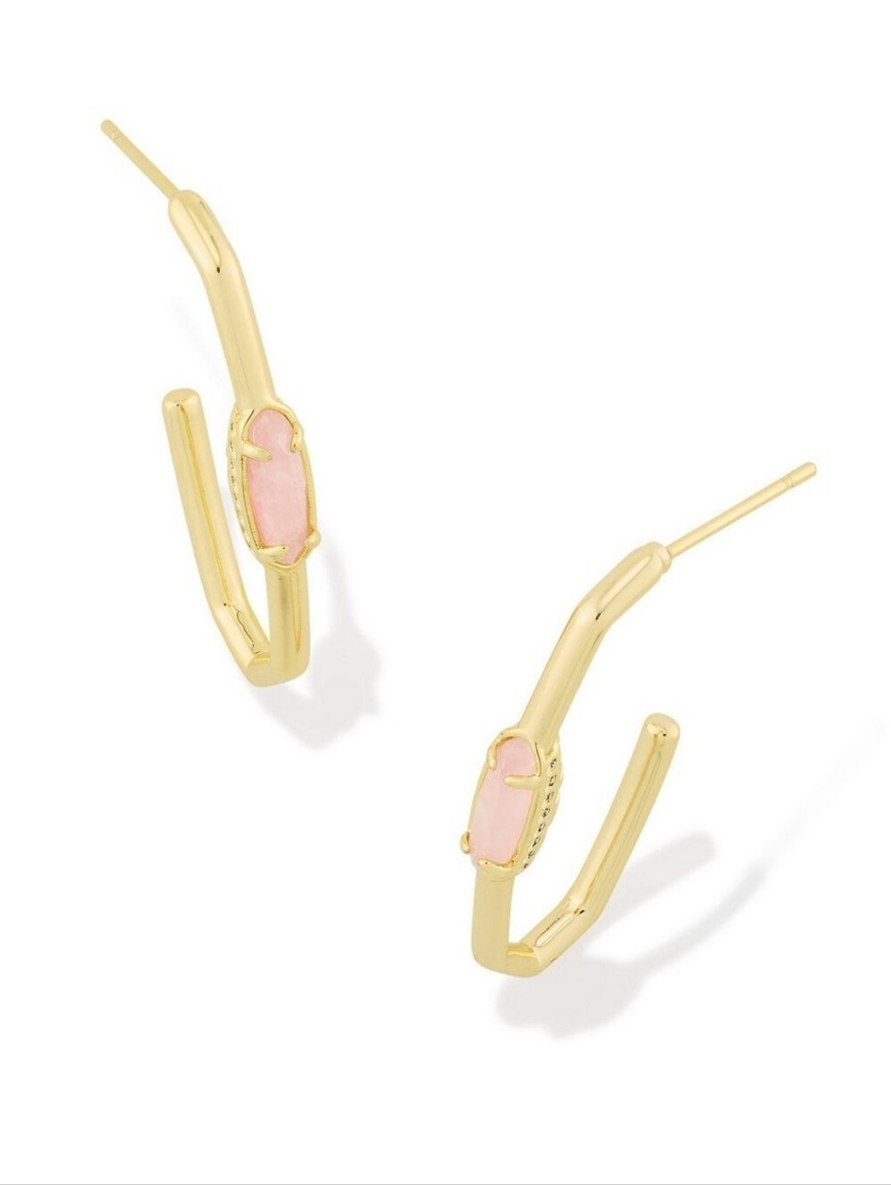 Kendrs Scott Emma Hoop Earrings- Rose Pink /Gold